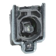 Harmony XB4, Light block with body fixing collar, metal, red, integral LED, 24V AC DC, 1NO+1NC
