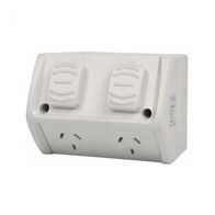 WPGPO2N - 10A W/P Double Socket - Neon - WPGPO2N - WPGPO2N