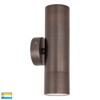 Tivah Antique Brass TRI Colour Up & Down Wall Pillar Lights