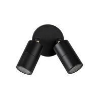 Mini Tivah Aluminium Black Double Adjustable Wall Pillar Lights
