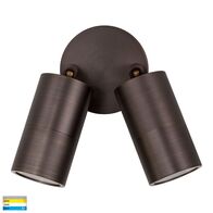 Tivah Antique Brass TRI Colour Double Adjustable Wall Pillar Lights