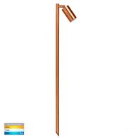Tivah Solid Copper TRI Colour Single Adjustable LED Bollard Spike Light
