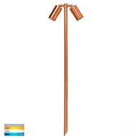 Tivah Solid Copper TRI Colour Double Adjustable LED Bollard Spike Light