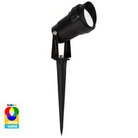 Spitze Black 3w RGBCW LED Garden Spike Light