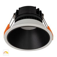 Gleam White with Black Insert Fixed Dim to Warm LED Downlight