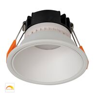 Gleam White with White Insert Fixed Dim to Warm LED Downlight