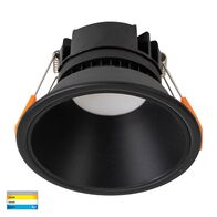 Gleam Black with Black Insert Tri Colour Fixed Deep LED Downlight