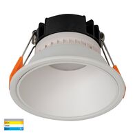 Gleam White with White Insert Tri Colour Fixed Deep LED Downlight