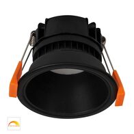 Gleam Black with Black Insert Fixed Dim to Warm LED Downlight