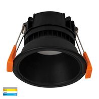 Gleam Black with Black Insert Tri Colour Fixed Deep LED Downlight