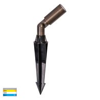 Cilindor Antique Brass 3w LED Garden Spike Light