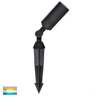 Laiton Antique Brass TRI Colour LED Garden Spike Light