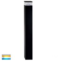 Divad 1000mm Black Square LED Bollard Light