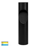 Fedor Round Aluminium Black Tri Colour LED Bollard Light