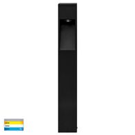 Fedor Square Aluminium Black Tri Colour LED Bollard Light