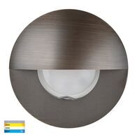 Ollo Antique Brass TRI Colour LED Step Light With Eyelid