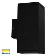 Quadru Square Black TRI Colour Up & Down LED Wall Light