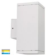 Quadru Square White TRI Colour Up & Down LED Wall Light