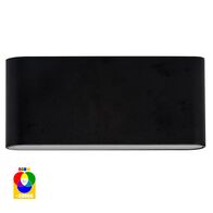 Lisse Black Fixed Down RGBW LED Wall Light