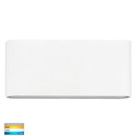Lisse White Fixed Down TRI Colour LED Wall Light