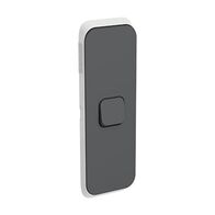 Clipsal Iconic, Switch Plate Skin, 1 Gang, Vertical Mount, Clip-On - Anthracite