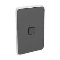 Clipsal Iconic, Switch Plate Skin, 1 Gang, Horizontal/Vertical Mount, Clip-On - Anthracite