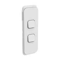 Clipsal Iconic, Switch Plate Skin, 2 Gang, Vertical Mount, Clip-On - Cool Grey