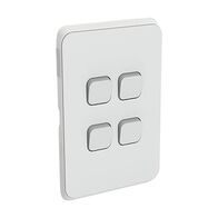Clipsal Iconic, Switch Plate Skin, 4 Gang, Horizontal/Vertical Mount - Cool Grey