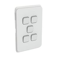 Clipsal Iconic, Switch Plate Skin, 5 Gang, Horizontal/Vertical Mount - Cool Grey