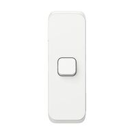 Clipsal Iconic, Flush Switch, Vertical Mount, 1 Gang, 230/240V, 10AX, LED - Vivid White