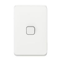 Clipsal Iconic, Switch Plate Skin, 1 Gang, Horizontal/Vertical Mount, Clip-On - Vivid White