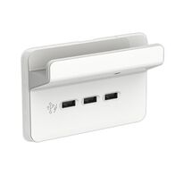 Clipsal Iconic, USB Charging Station with Shelf, 3 Outlet - Vivid White