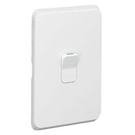 Clipsal Iconic, Switch Plate Skin, 1 Gang, COOKER, Horizontal/Vertical Mount250V, 45A, Clip-On - Extra Vivid White