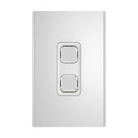Clipsal Iconic, Styl Switch Plate Skin, Vertical/Horizontal, 2 Gang - Silver