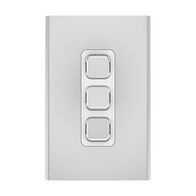 Clipsal Iconic, Styl Switch Plate Skin, Vertical/Horizontal, 3 Gang - Silver