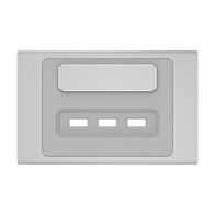 Clipsal Iconic, Styl USB Charging Station Skin, 3 Gang - Silver