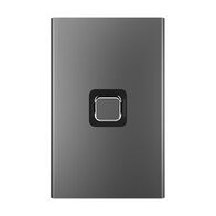 Clipsal Iconic, Styl Switch Plate Skin, Vertical/Horizontal, 1 Gang - Silver Shadow