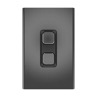 Clipsal Iconic, Styl Switch Plate Skin, Vertical/Horizontal, COOKER, 45A - Silver Shadow