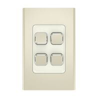 Clipsal Iconic, Styl Switch Plate Skin, Vertical/Horizontal, 4 Gang - Crowne