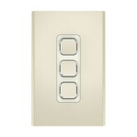 Clipsal Iconic, Styl Switch Plate Skin, Vertical/Horizontal, 3 Gang - Crowne
