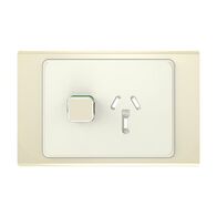 Clipsal Iconic, Styl Single Power Point Skin, Horizontal Mount, 250V, 10A - Crowne