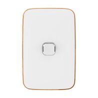 Clipsal Iconic, Essence Switch Plate Skin, 1 Gang, Vertical/Horizontal, Clip-On - Arctic White