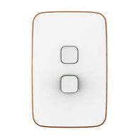 Clipsal Iconic, Essence Switch Plate Skin, 1 Gang, COOKER, Vertical/Horizontal Mount, 45A, Clip-On - Arctic White