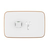 Clipsal Iconic, Essence Single Power Point Skin, Horizontal Mount, 250V, 10A, Clip-On - Arctic White