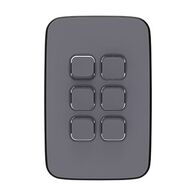 Clipsal Iconic, Essence Switch Plate Skin, 6 Gang, Vertical/Horizontal, Clip-On - Ash Grey