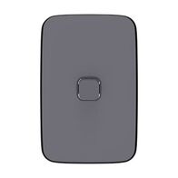 Clipsal Iconic, Essence Switch Plate Skin, 1 Gang, Vertical/Horizontal, Clip-On - Ash Grey
