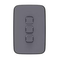 Clipsal Iconic, Essence Switch Plate Skin, 3 Gang, Vertical/Horizontal, Clip-On - Ash Grey