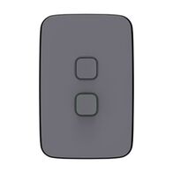 Clipsal Iconic, Essence Switch Plate Skin, 1 Gang, COOKER, Vertical/Horizontal Mount, 45A, Clip-On - Ash Grey
