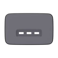 Clipsal Iconic, Essence USB Charging Station Skin, 3 Gang - Ash Grey