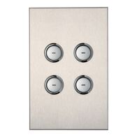 C-Bus Control and Management System, Glass Fascia, 4 Gang, Saturn Series, Rectangular - Stainless Steel